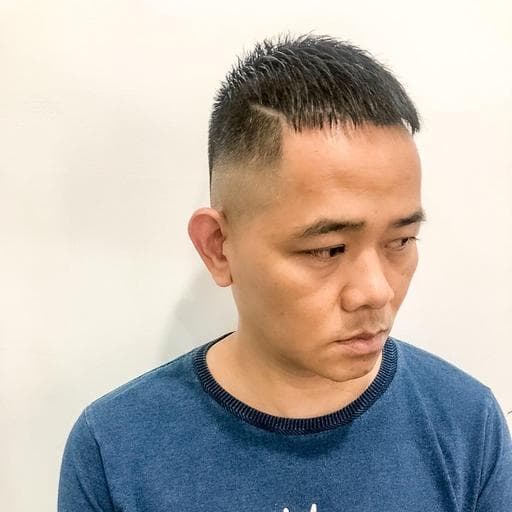 男生短髮、短瀏海、粗硬髮