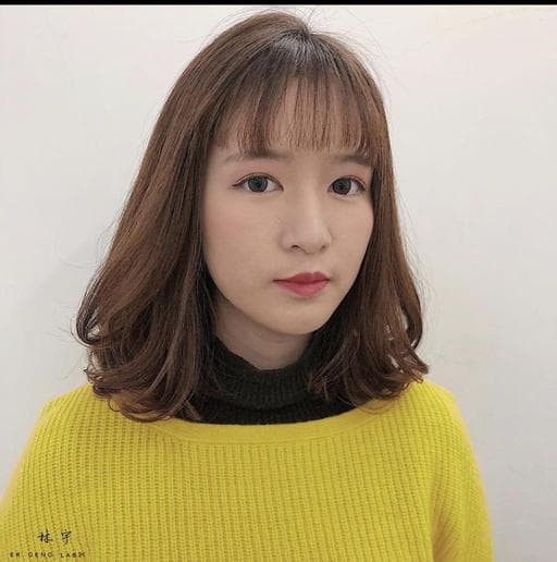 女生中長髮、女生燙髮、溫塑燙