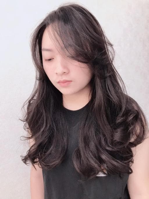 長瀏海、女生長髮、溫塑燙