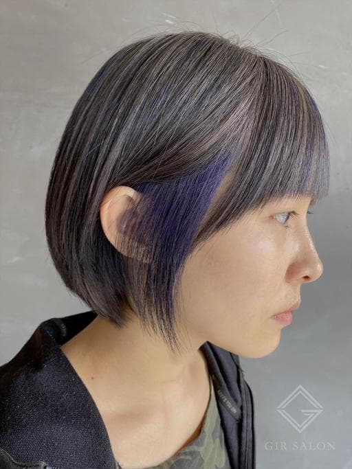 女生短髮、長瀏海、女生染髮