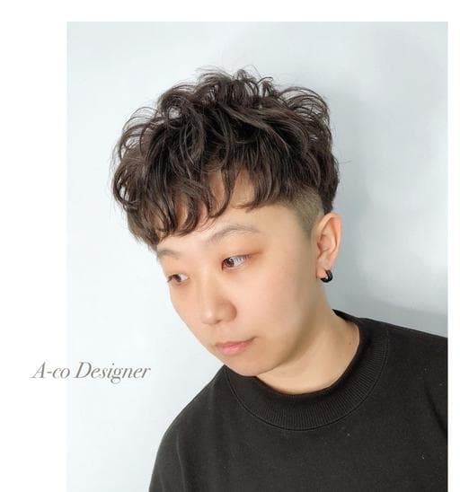 韓男髮型、女生短髮、燙卷