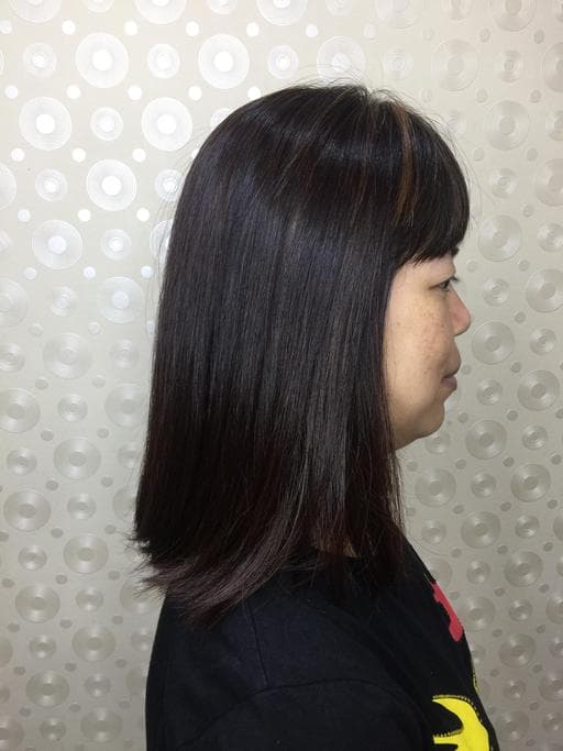 女生中長髮、挑染、女生染燙
