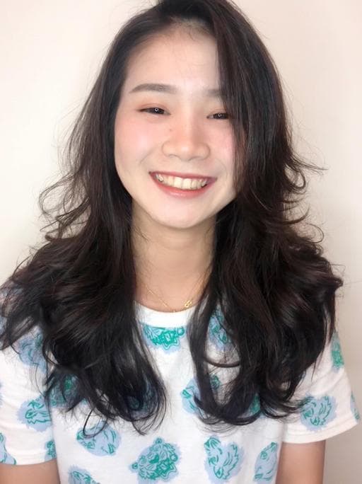 長瀏海、女生長髮、溫塑燙