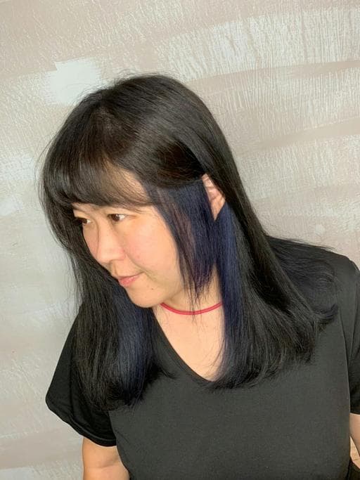 漂色、女生長髮、短瀏海