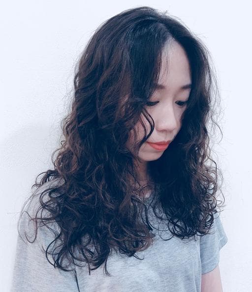 長瀏海、女生長髮、溫塑燙