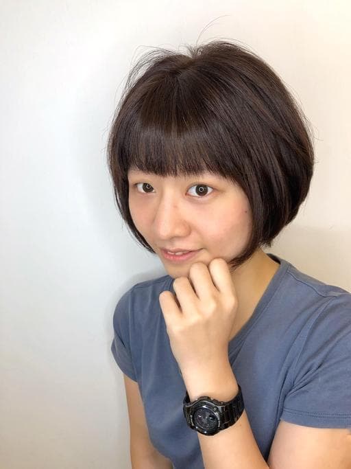 女生短髮、咖啡色系、女生染髮