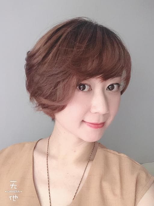 女生短髮、長瀏海、女生染髮