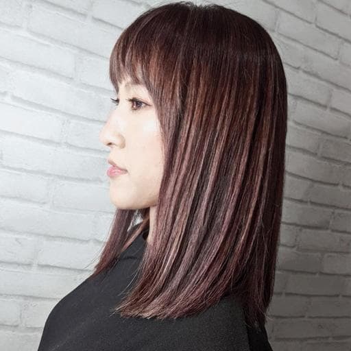 女生中長髮、棕色系、漂色