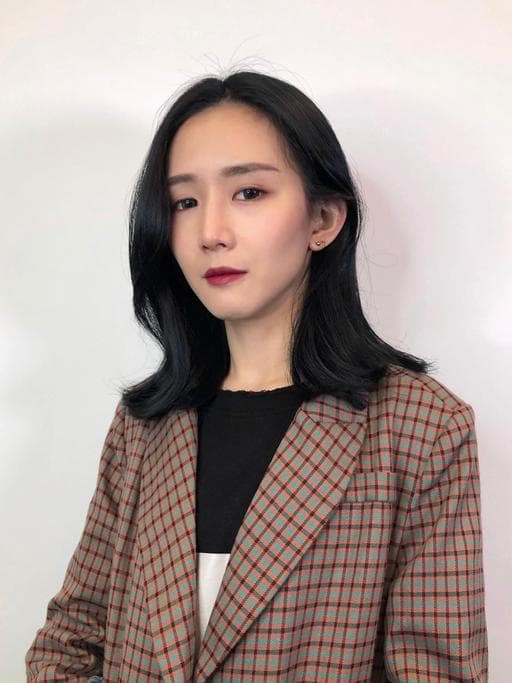 女生中長髮、女生染髮、不用漂髮