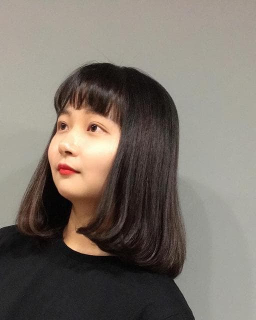 中壢燙髮、女生長髮、短瀏海