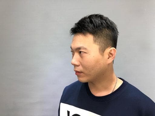 男生短髮、短瀏海、粗硬髮