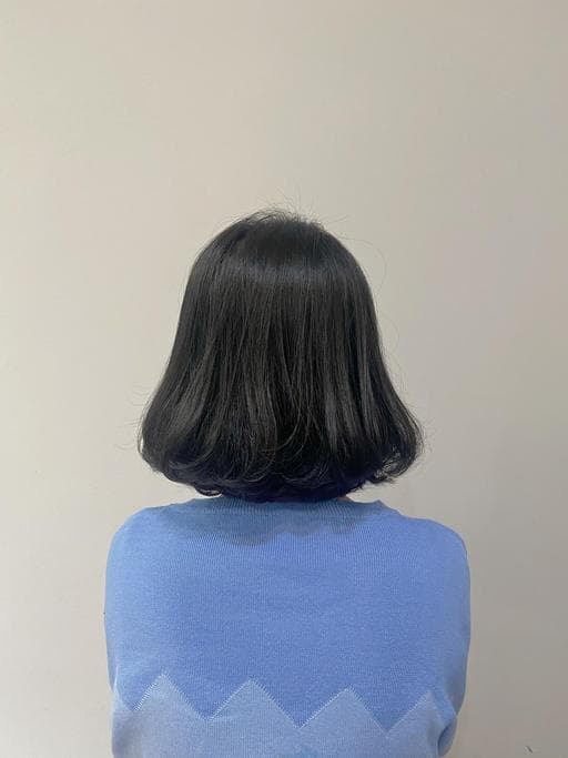 女生短髮、短瀏海、溫塑燙