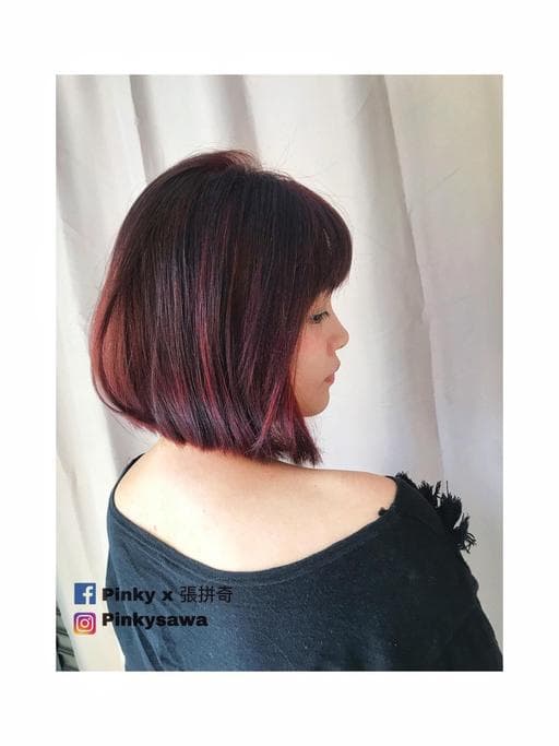 女生短髮、女生染髮、短瀏海