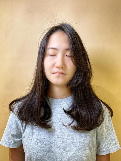 長瀏海、女生長髮、溫塑燙