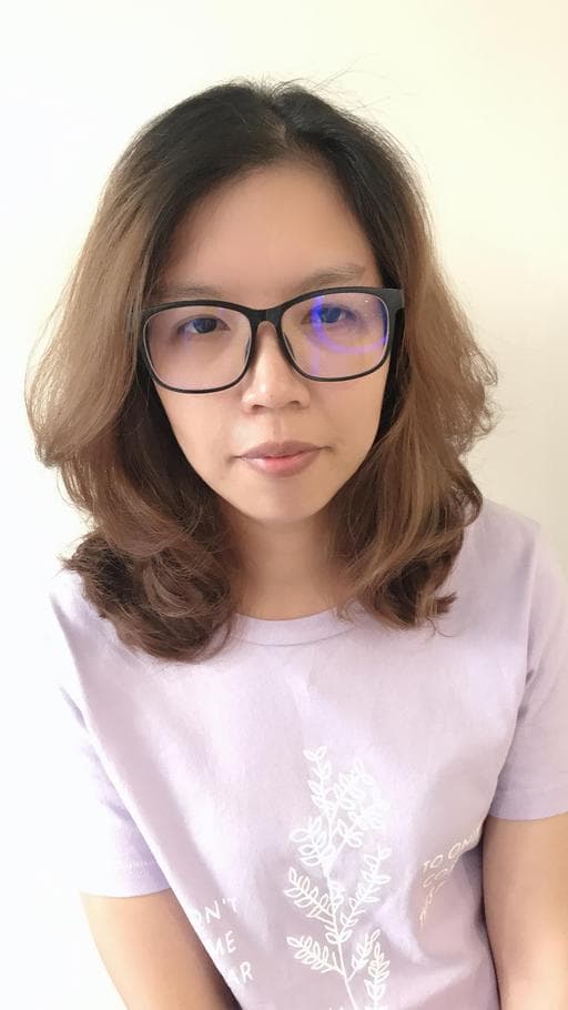 微捲、長瀏海、女生染燙