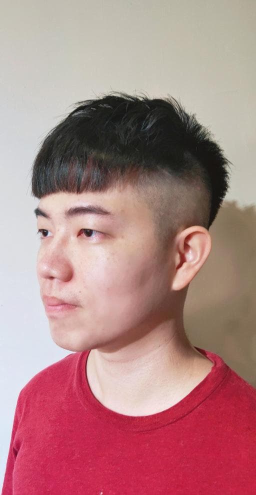 短瀏海、男生短髮、粗硬髮