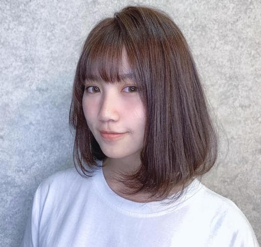 女生中長髮、粗硬髮、棕色系