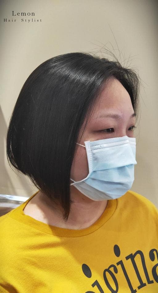 女生短髮、長瀏海、細軟髮