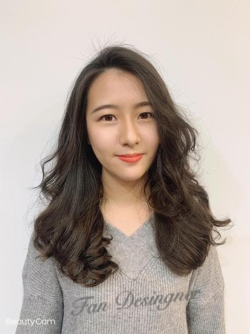 長瀏海、女生長髮、溫塑燙
