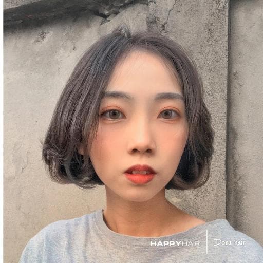 女生短髮、內彎、韓系捲度