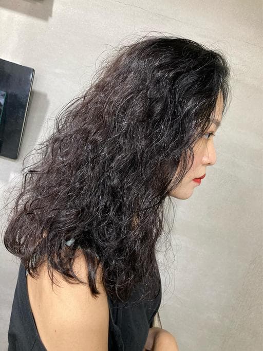 長瀏海、女生長髮、溫塑燙