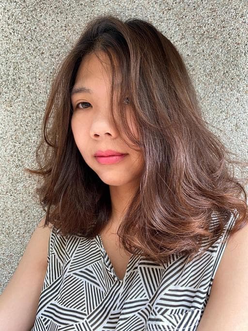 女生中長髮、溫塑燙、女生燙髮