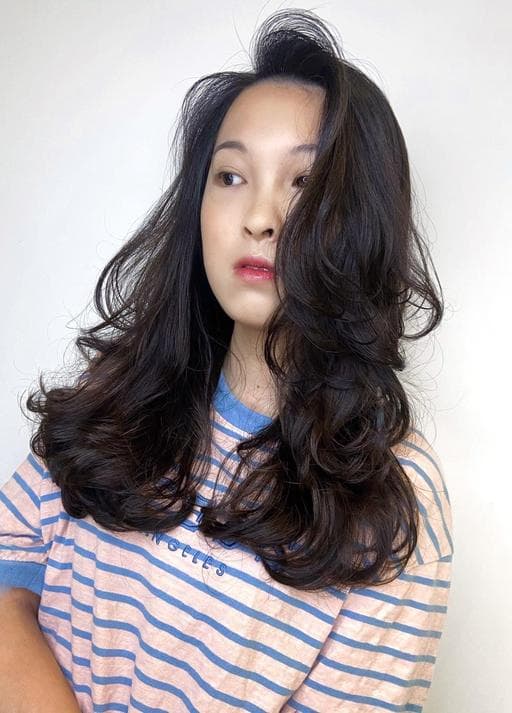 女生中長髮、溫塑燙、女生燙髮