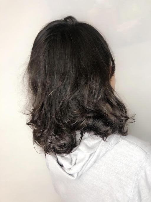 女生中長髮、細軟髮、溫塑燙