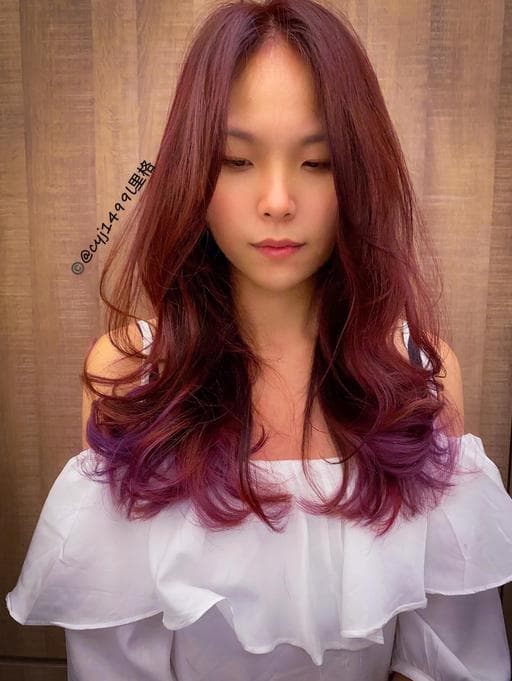 女生染燙、長瀏海、浪漫大卷