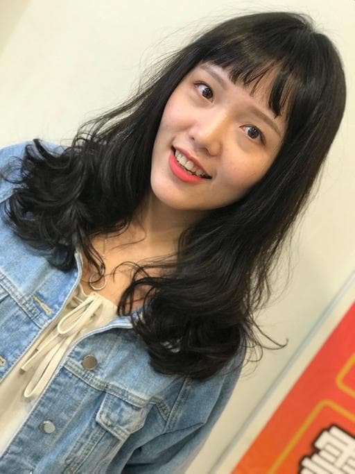女生長髮、燙型不燙捲、短瀏海