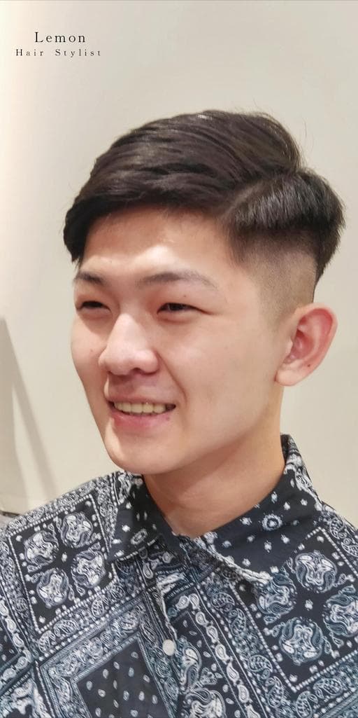 男生短髮、短瀏海、中性髮