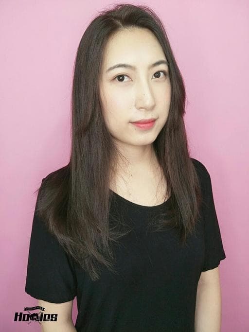 長瀏海、棕色系、女生長髮