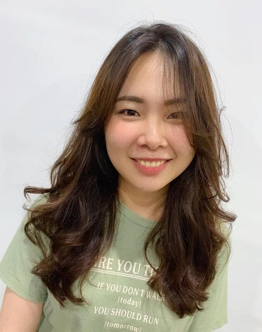 長瀏海、女生長髮、圓臉
