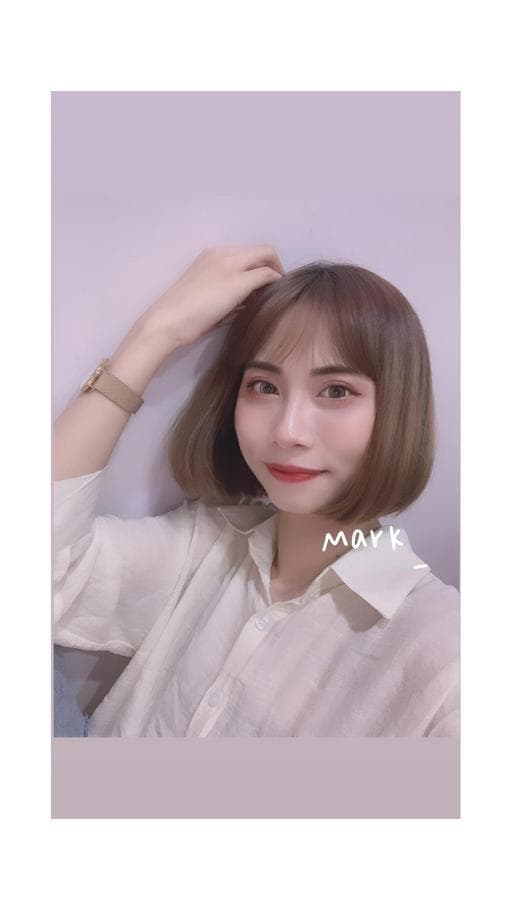 女生短髮、奶茶色調、短髮