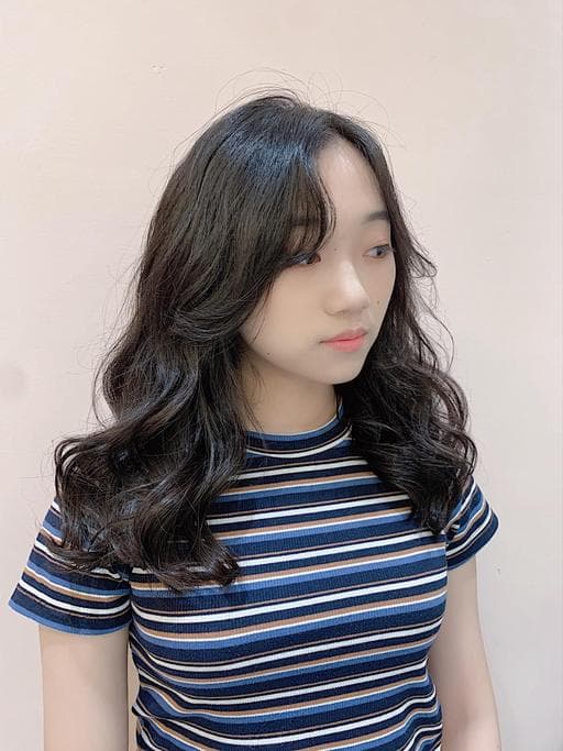 長瀏海、女生長髮、溫塑燙