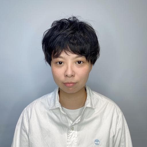 女生短髮、短瀏海、粗硬髮