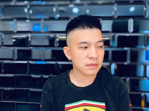 男生短髮、短瀏海、漸層削邊頭