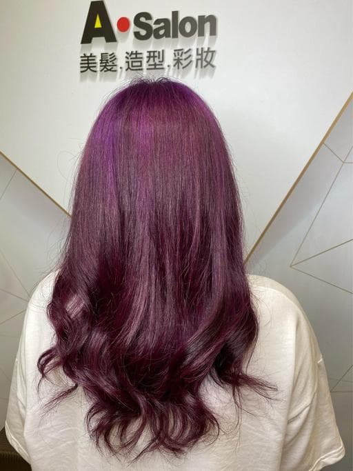 漂色、紫色系、女生長髮