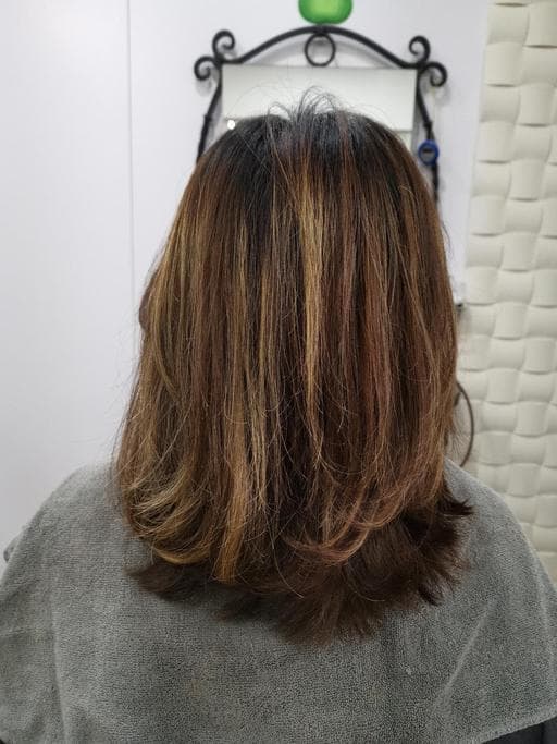 木質調髮色、日系、女生長髮