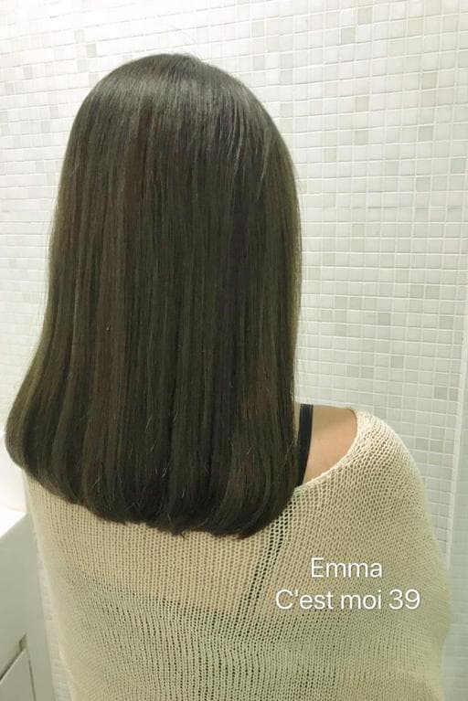 女生中長髮、女生染髮、短瀏海