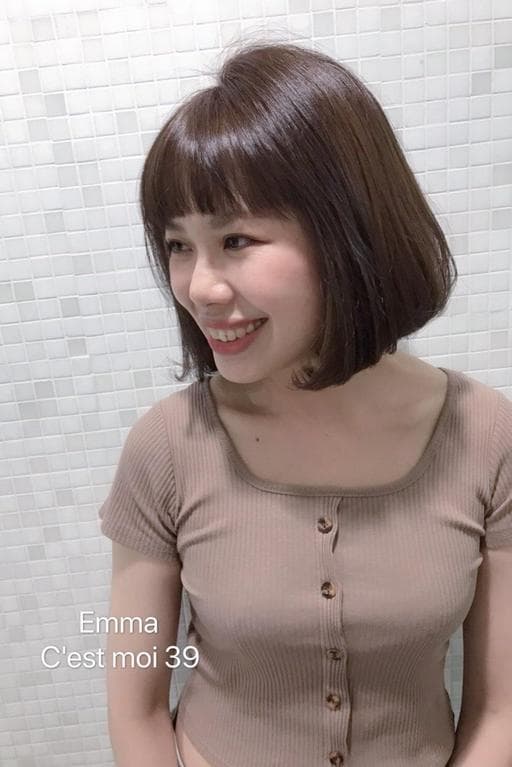 女生短髮、棕色系、女生染髮