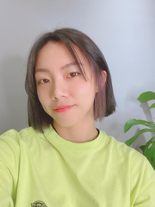 女生短髮、紫灰、鐵灰