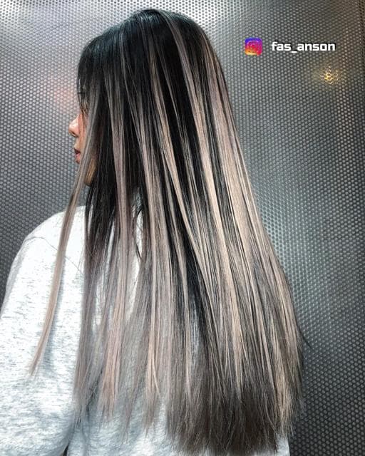歐美線條刷染、歐美挑染、balayage