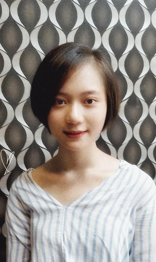 女生短髮、長瀏海、細軟髮