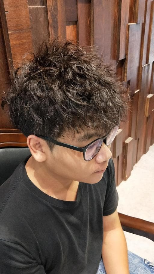 男生短髮、男生燙髮、冷燙