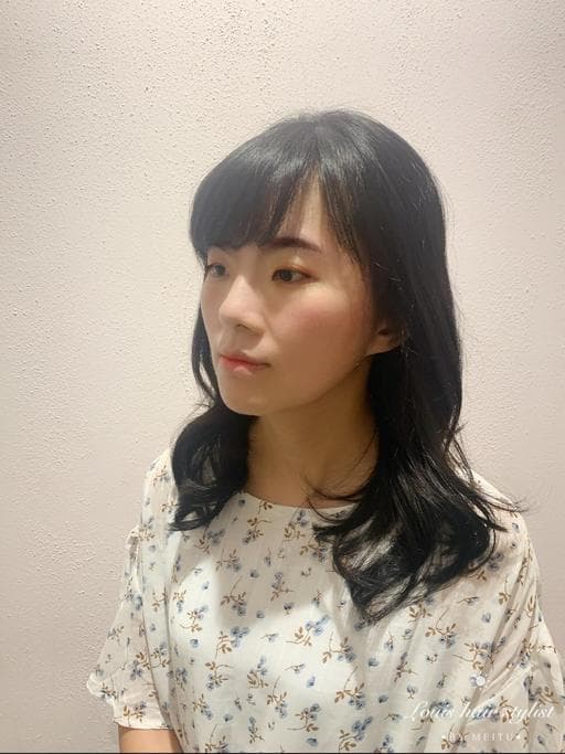 女生中長髮、韓系捲度、韓系
