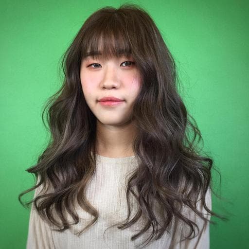 女生長髮、短瀏海、女生染髮
