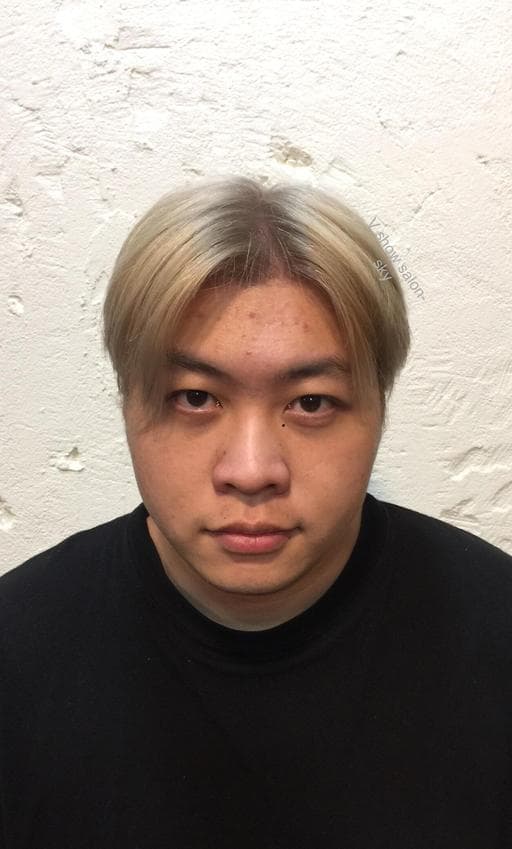 男生短髮、漂色、細軟髮
