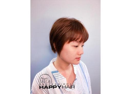 女生短髮、質感、霧面