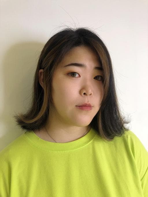 女生短髮、長瀏海、漂色